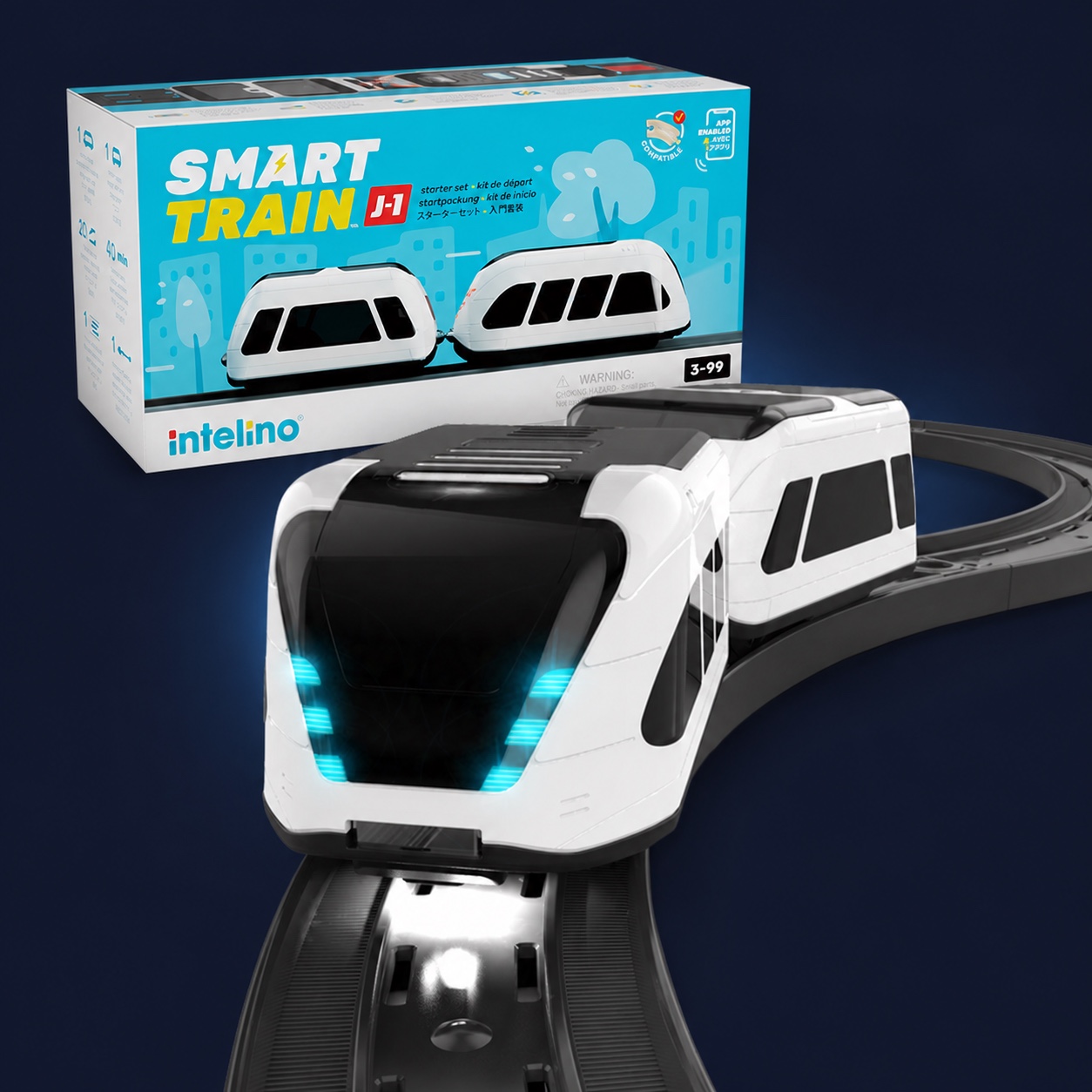 スマートトレイン スターターセットの車両、線路、スナップ