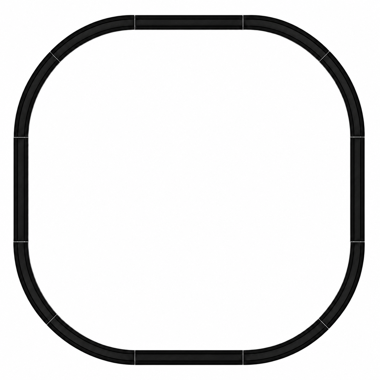 直線4本と曲線8本を滑らかにつないだ練習用線路